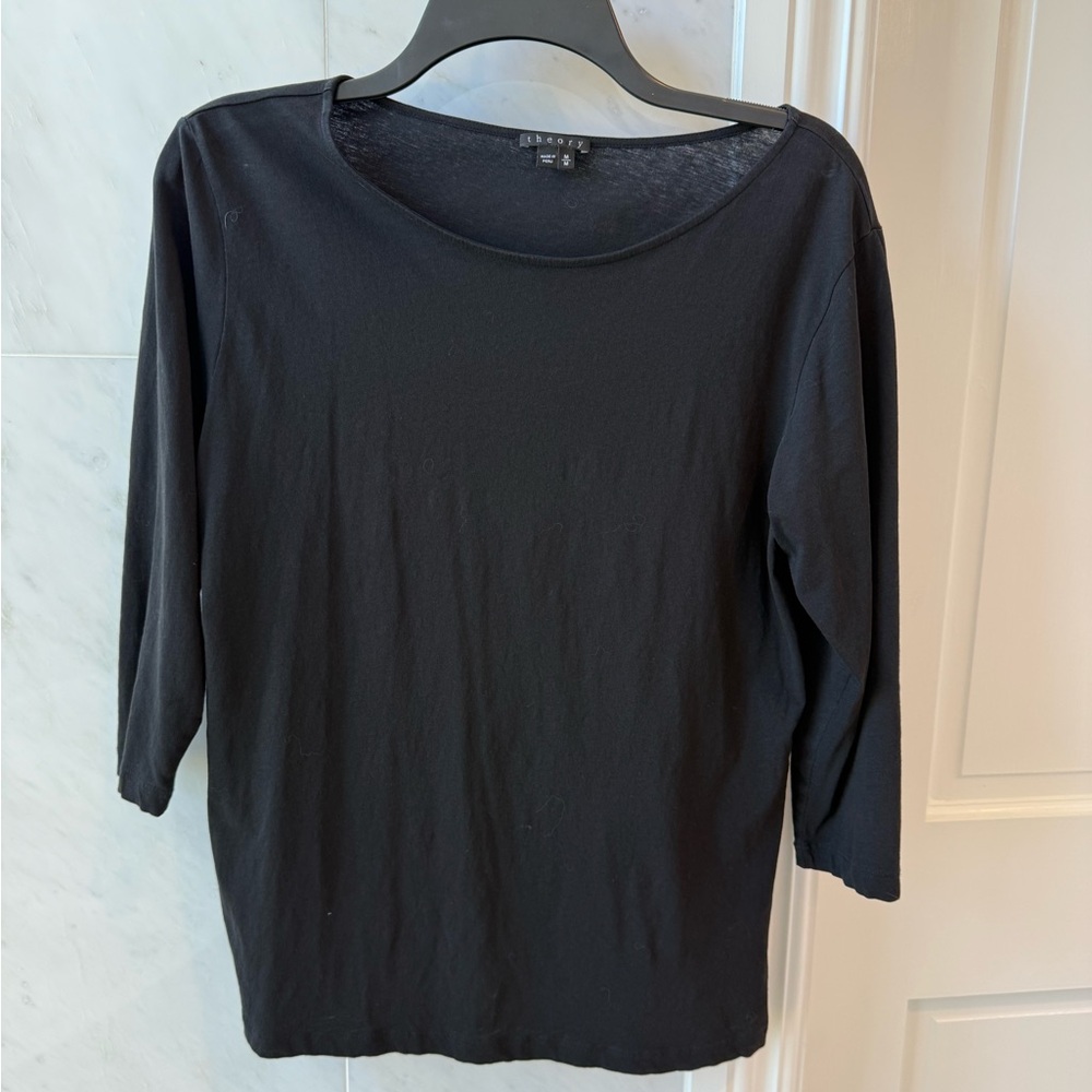 THEORY Black Women's Top 3/4 sleeve